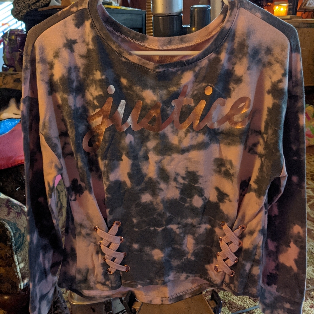 Girls 14/16 Justice sweatshirt & leggings set